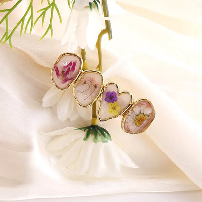 Women'S Sweet Korean Style Flower Alloy Hair Clip