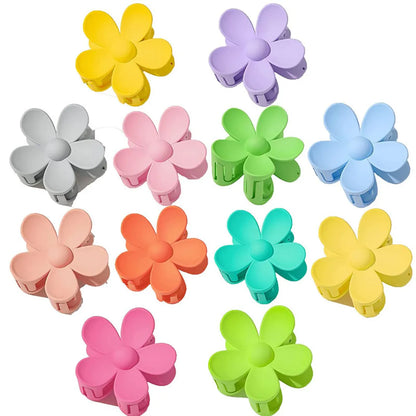 Women'S Sweet Korean Style Flower Plastic Stoving Varnish Hair Claws