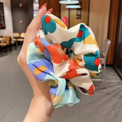 Women'S Sweet Pastoral Flower Cloth Hair Tie