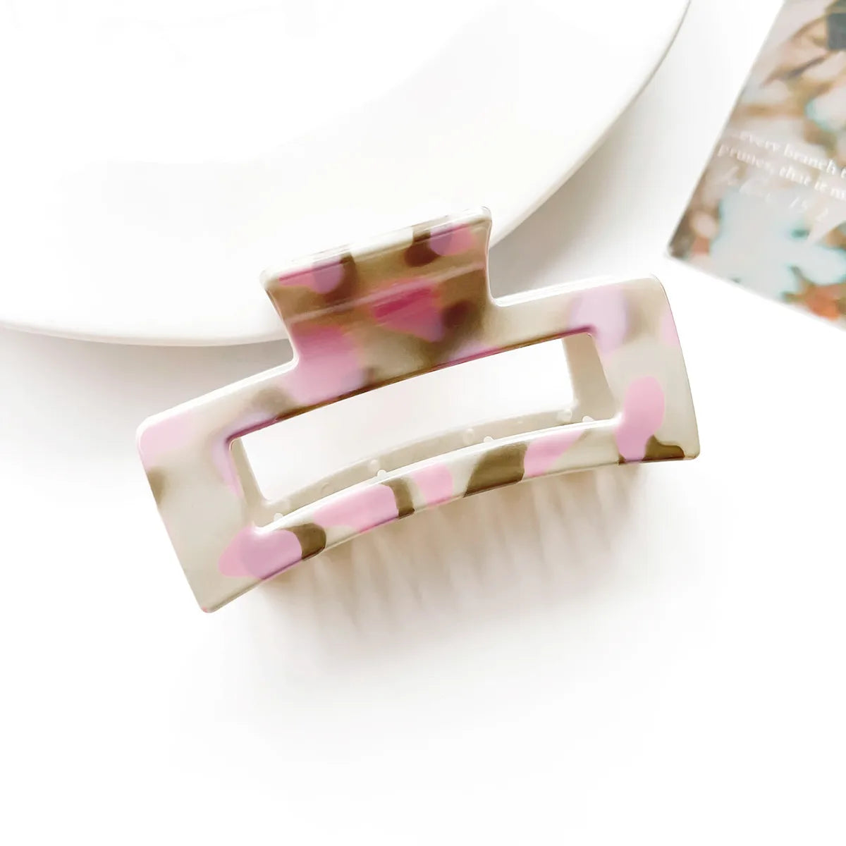 Women'S Sweet Printing Plastic Hair Clip