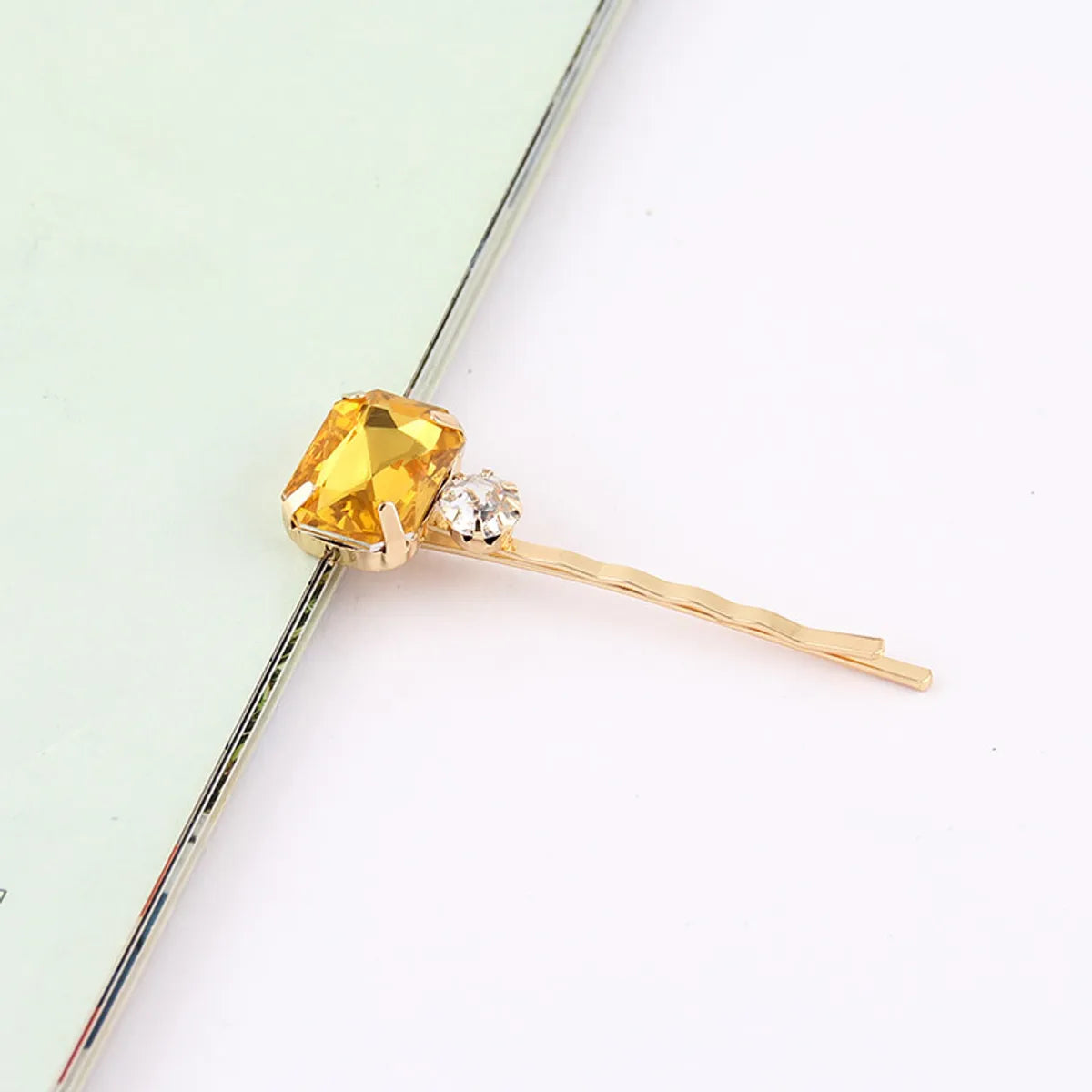 Women'S Sweet Rectangle Alloy Plating Inlay Zircon Hair Clip