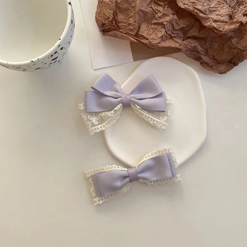 Women'S Sweet Simple Style Bow Knot Cloth Hair Clip Hair Tie Brooches