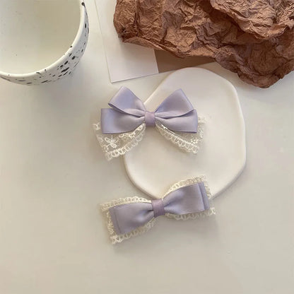 Women'S Sweet Simple Style Bow Knot Cloth Hair Clip Hair Tie Brooches