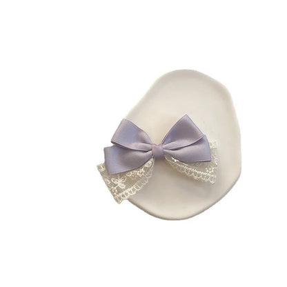 Women'S Sweet Simple Style Bow Knot Cloth Hair Clip Hair Tie Brooches