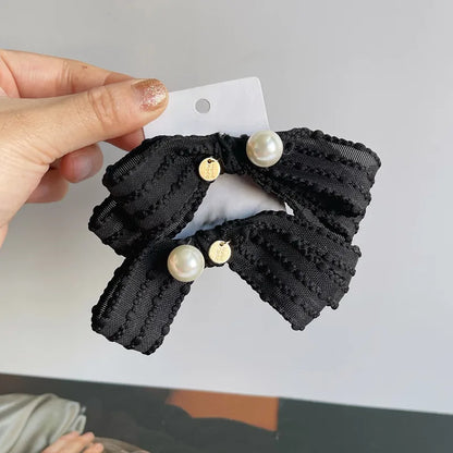 Women'S Sweet Simple Style Bow Knot Cloth Hair Clip