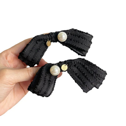 Women'S Sweet Simple Style Bow Knot Cloth Hair Clip