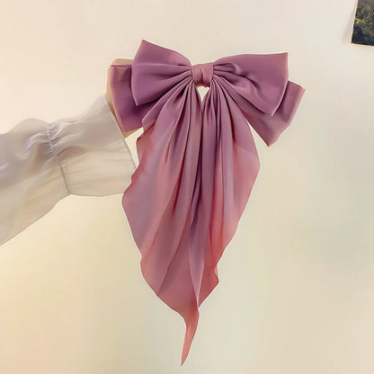 Women'S Sweet Simple Style Bow Knot Cloth Plating Hair Clip