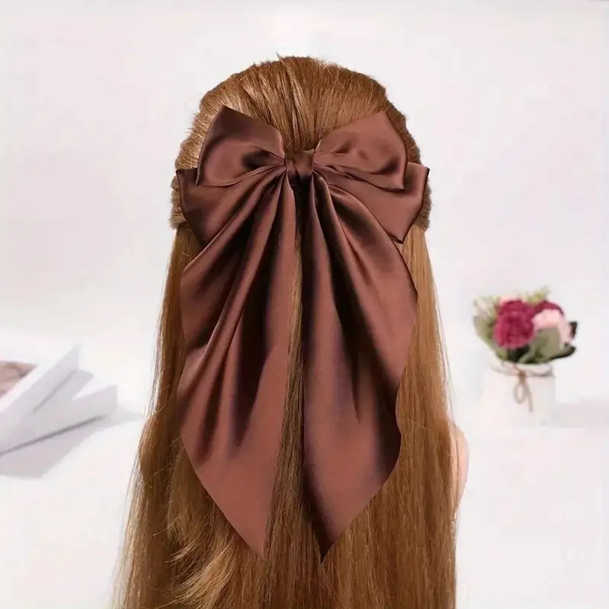 Women'S Sweet Simple Style Bow Knot Cloth Plating Hair Clip