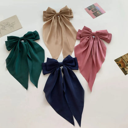 Women'S Sweet Simple Style Bow Knot Cloth Plating Hair Clip