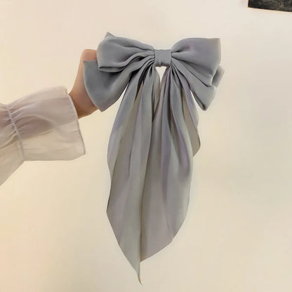 Women'S Sweet Simple Style Bow Knot Cloth Plating Hair Clip