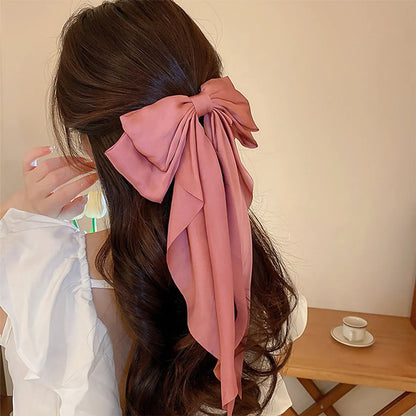 Women'S Sweet Simple Style Bow Knot Cloth Plating Hair Clip