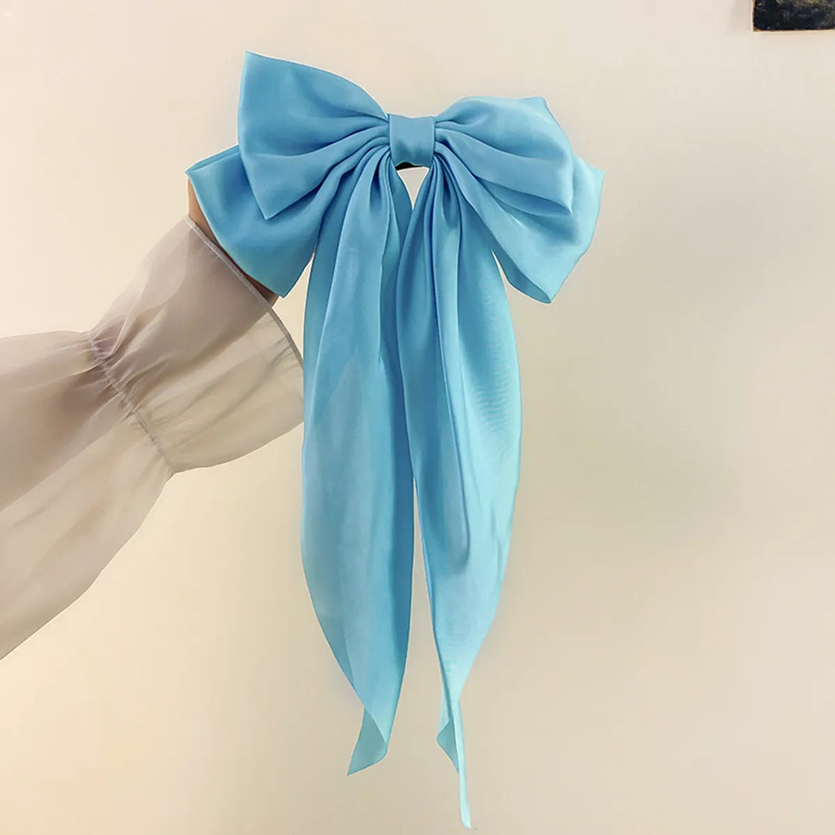 Women'S Sweet Simple Style Bow Knot Cloth Plating Hair Clip