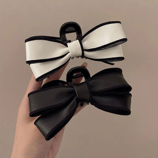 Women'S Sweet Simple Style Bow Knot Plastic Cloth Hair Claws