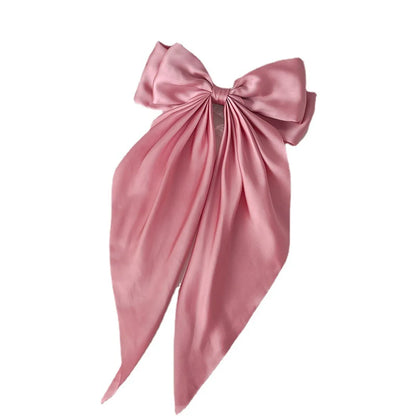 Women'S Sweet Simple Style Bow Knot Silk Hair Clip