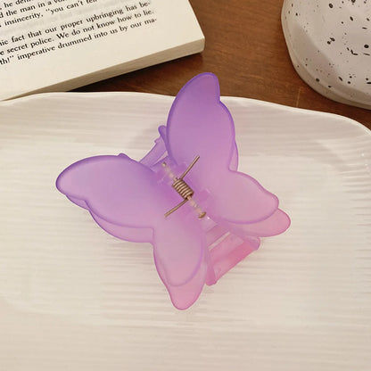 Women'S Sweet Simple Style Butterfly Arylic Hair Claws