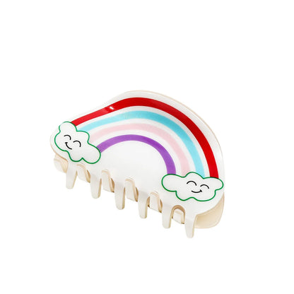 Women'S Sweet Simple Style Clouds Rainbow Arylic Hair Claws