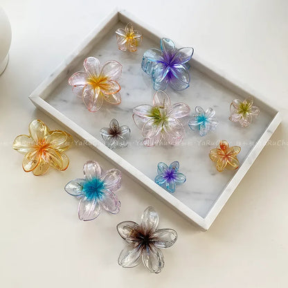 Women'S Sweet Simple Style Flower Plastic Hair Claws