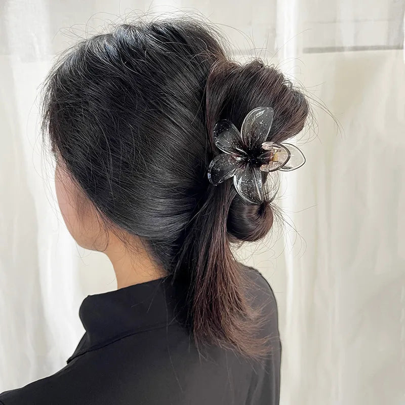 Women'S Sweet Simple Style Flower Plastic Hair Claws