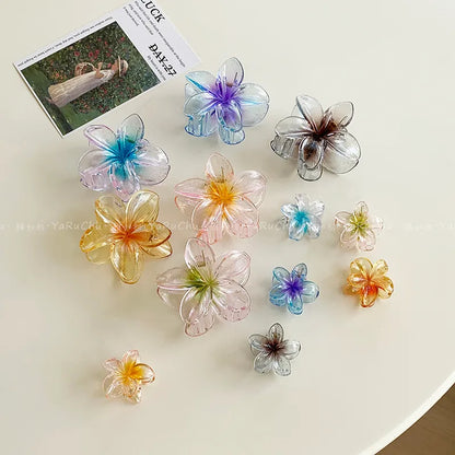 Women'S Sweet Simple Style Flower Plastic Hair Claws