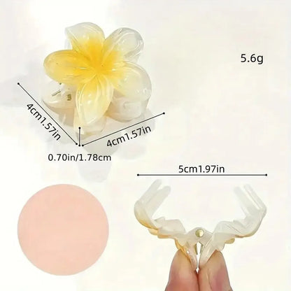 Women'S Sweet Simple Style Flower Plastic Hair Clip