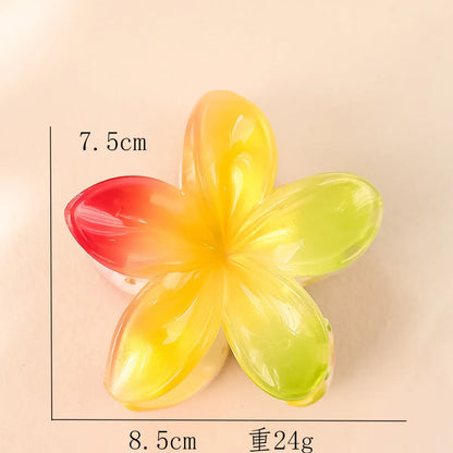 Women'S Sweet Simple Style Flower Plastic Hair Clip