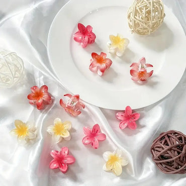 Women'S Sweet Simple Style Flower Plastic Hair Clip