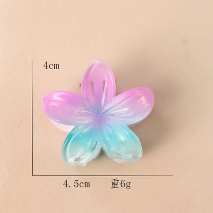 Women'S Sweet Simple Style Flower Plastic Hair Clip