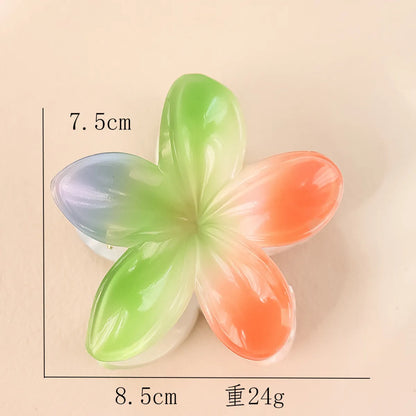 Women'S Sweet Simple Style Flower Plastic Hair Clip