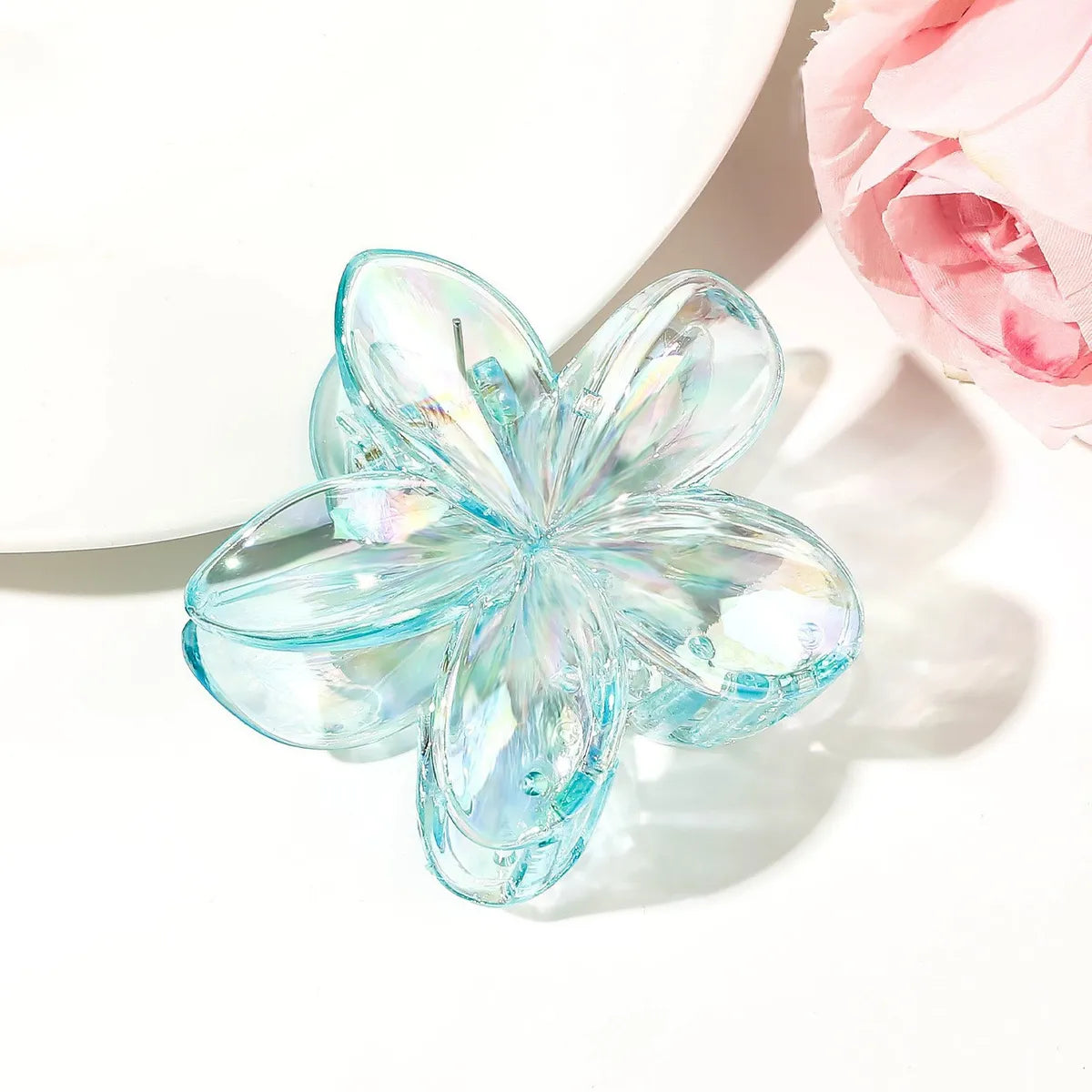 Women'S Sweet Simple Style Flower Plastic Hair Clip