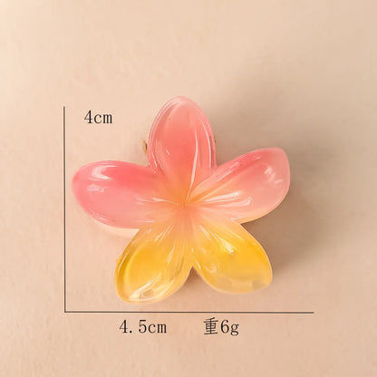 Women'S Sweet Simple Style Flower Plastic Hair Clip