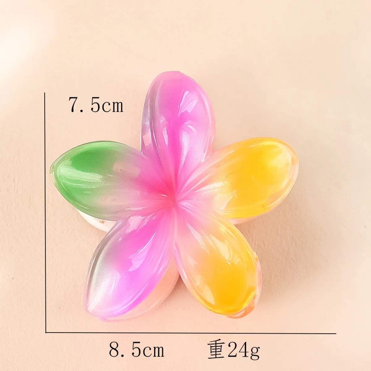 Women'S Sweet Simple Style Flower Plastic Hair Clip