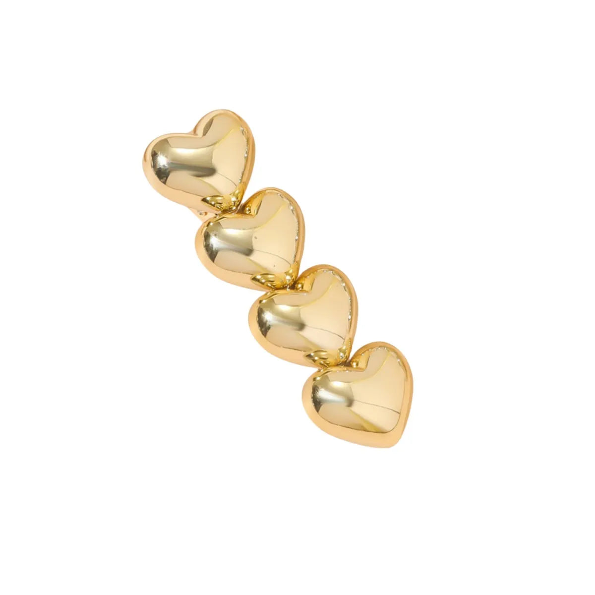 Women'S Sweet Simple Style Heart Shape Alloy Plating Hair Clip