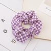 Women'S Sweet Simple Style Plaid Cloth Hair Tie