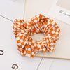 Women'S Sweet Simple Style Plaid Cloth Hair Tie