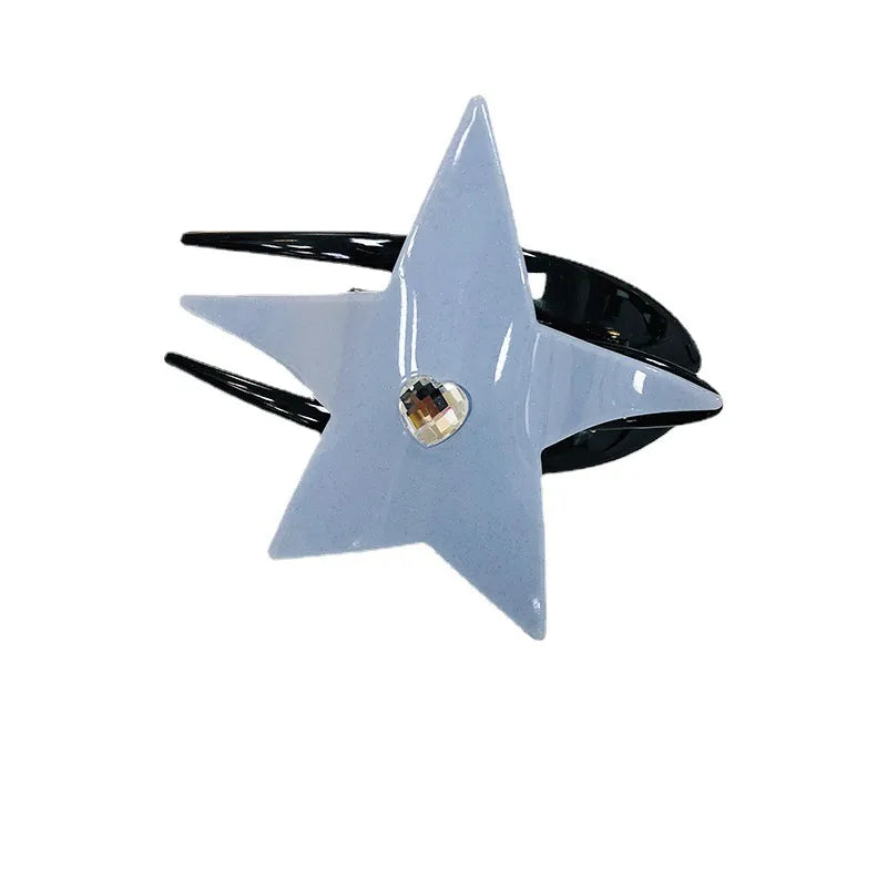 Women'S Sweet Star Heart Shape Arylic Hair Clip