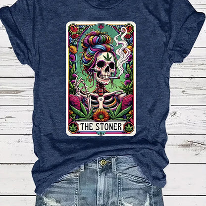 Women'S T-Shirt Short Sleeve T-Shirts Printing Streetwear Plant Skull