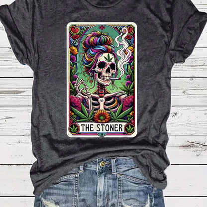 Women'S T-Shirt Short Sleeve T-Shirts Printing Streetwear Plant Skull