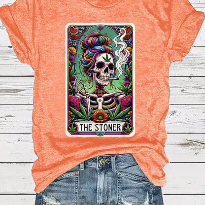 Women'S T-Shirt Short Sleeve T-Shirts Printing Streetwear Plant Skull