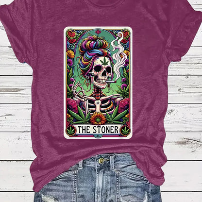 Women'S T-Shirt Short Sleeve T-Shirts Printing Streetwear Plant Skull