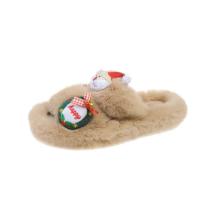 Women'S Vacation Cartoon Round Toe Home Slippers