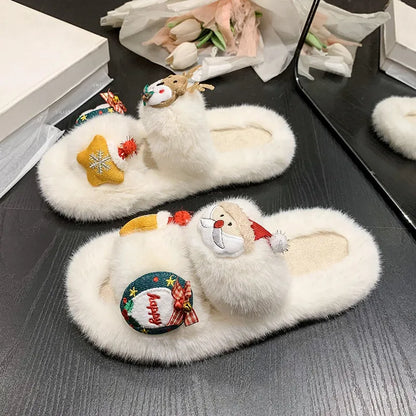 Women'S Vacation Cartoon Round Toe Home Slippers