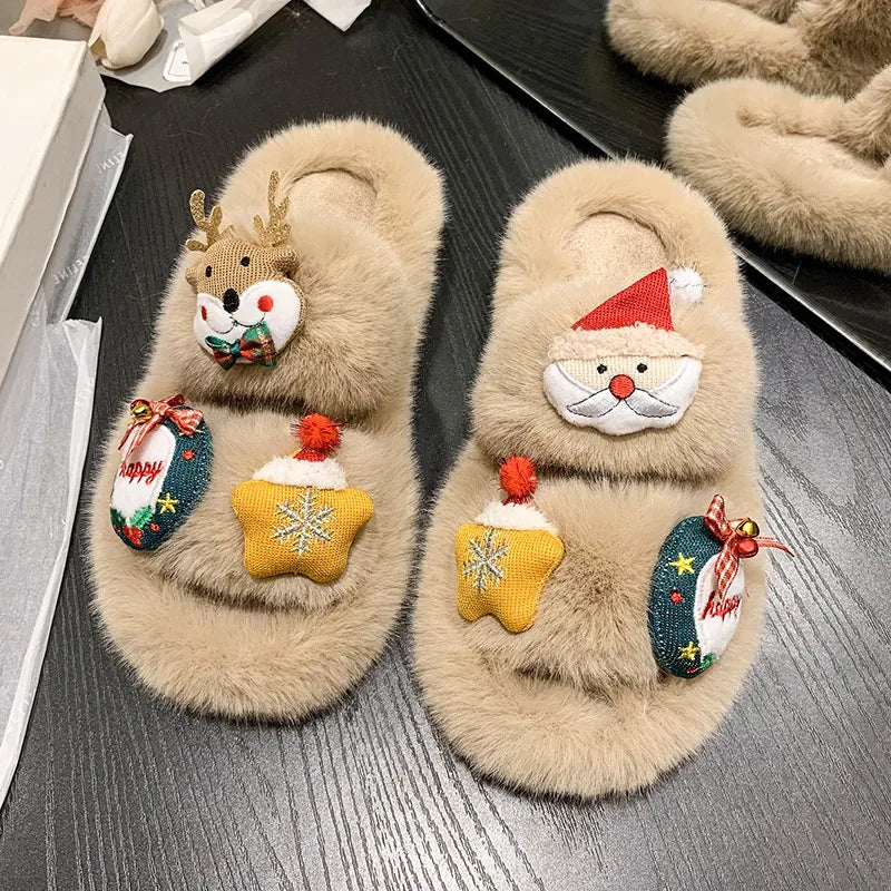 Women'S Vacation Cartoon Round Toe Home Slippers