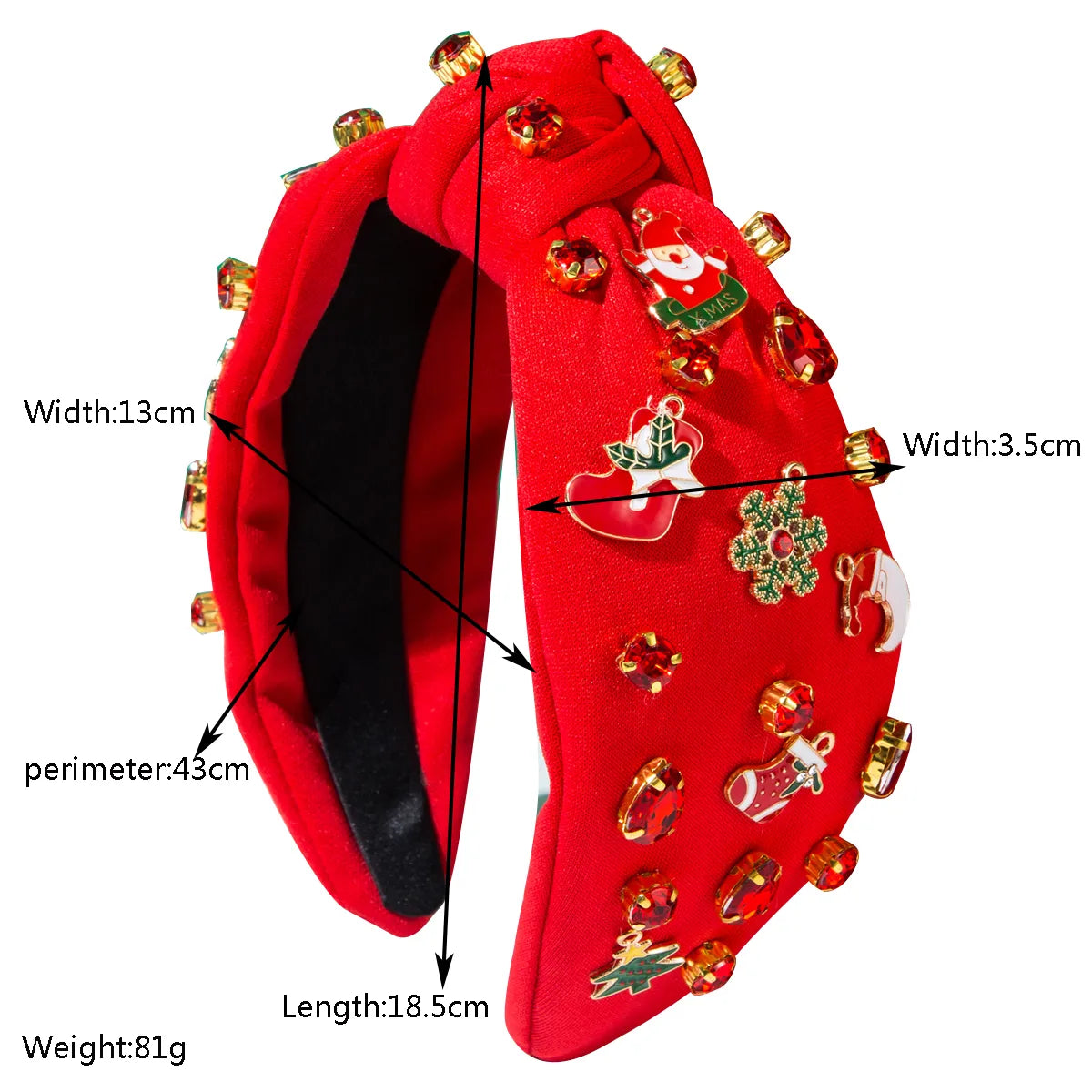 Women'S Vacation Classic Style Santa Claus Snowflake Alloy Cloth Rhinestone Hair Band