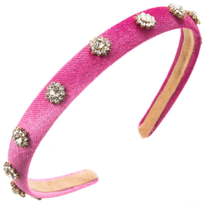 Women'S Vacation Modern Style Classic Style Flower Alloy Cloth Rhinestone Inlay Rhinestones Hair Band