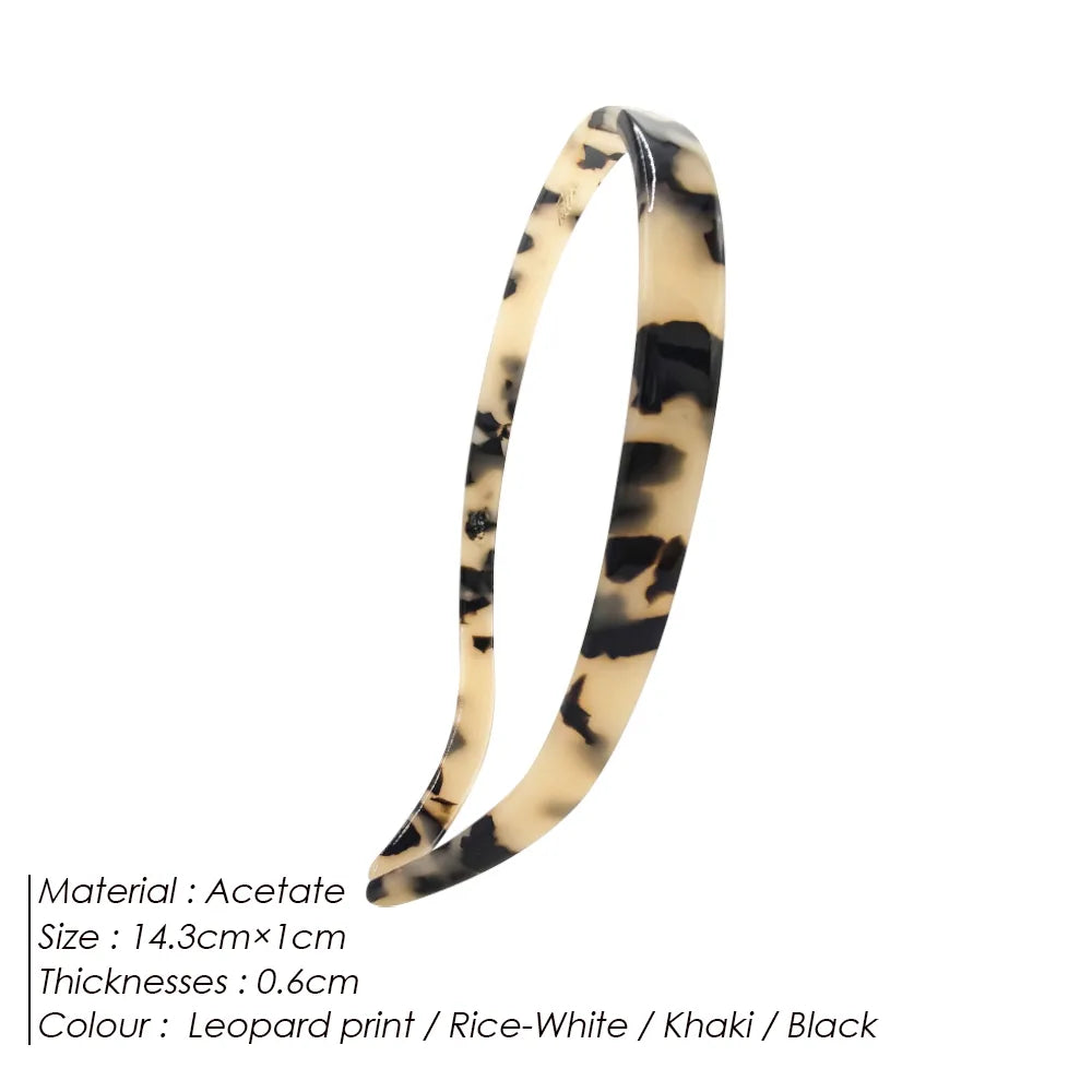 Women'S Vintage Style Artistic British Style Leopard Acetic Acid Sheets Hair Band