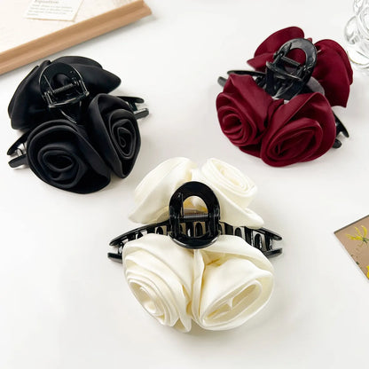 Women'S Vintage Style Rose Plastic Hair Claws