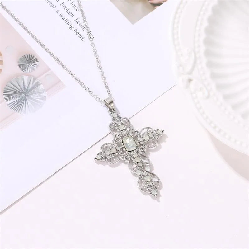 Fashion Cross Alloy Plating Women'S Necklace