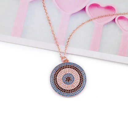 Womens Devils Eye With Zircon Copper Plated  Simple Necklaces Nhas121065