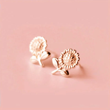 Womens Floral Plating Alloy Earrings Nhcu152918