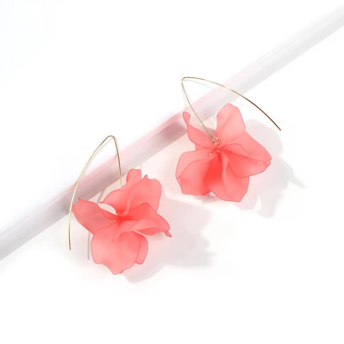 Womens Flower Plating Alloy  Resin Earrings Nhmd120755